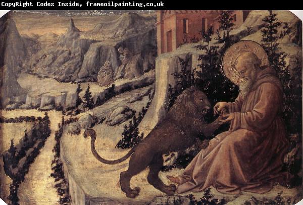 Fra Filippo Lippi St Jerome and the Lion